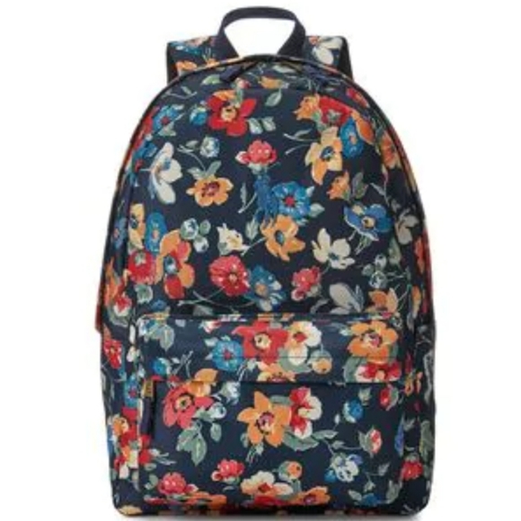 NEW! Polo Ralph Lauren Blue Floral Printed Backpack size large NWT - Picture 1 of 10
